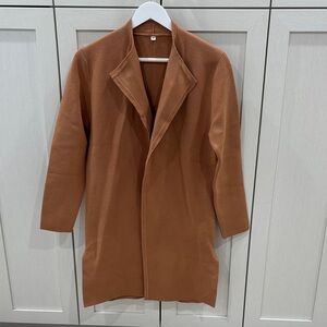 Amazon Tan Open Front Coat